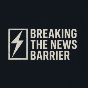 Portrait of Tina Landrith in a black blazer against a dark background, with bold text reading “From Dot-Com to Digital Power – Tina Landrith’s Legacy of Disruption,” and the Breaking The News Barrier logo below.